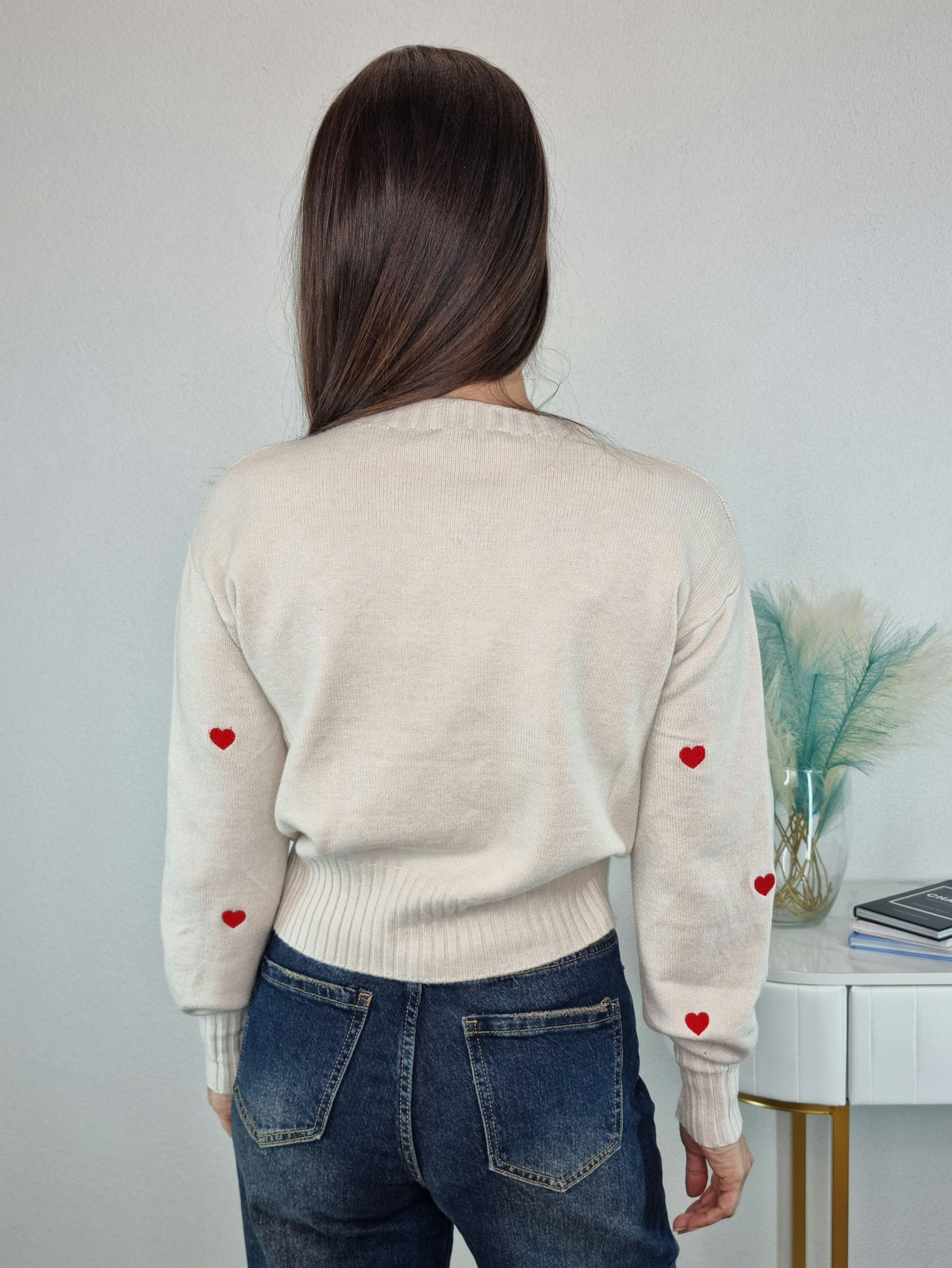 PULL CIVICO CUORI BEIGE