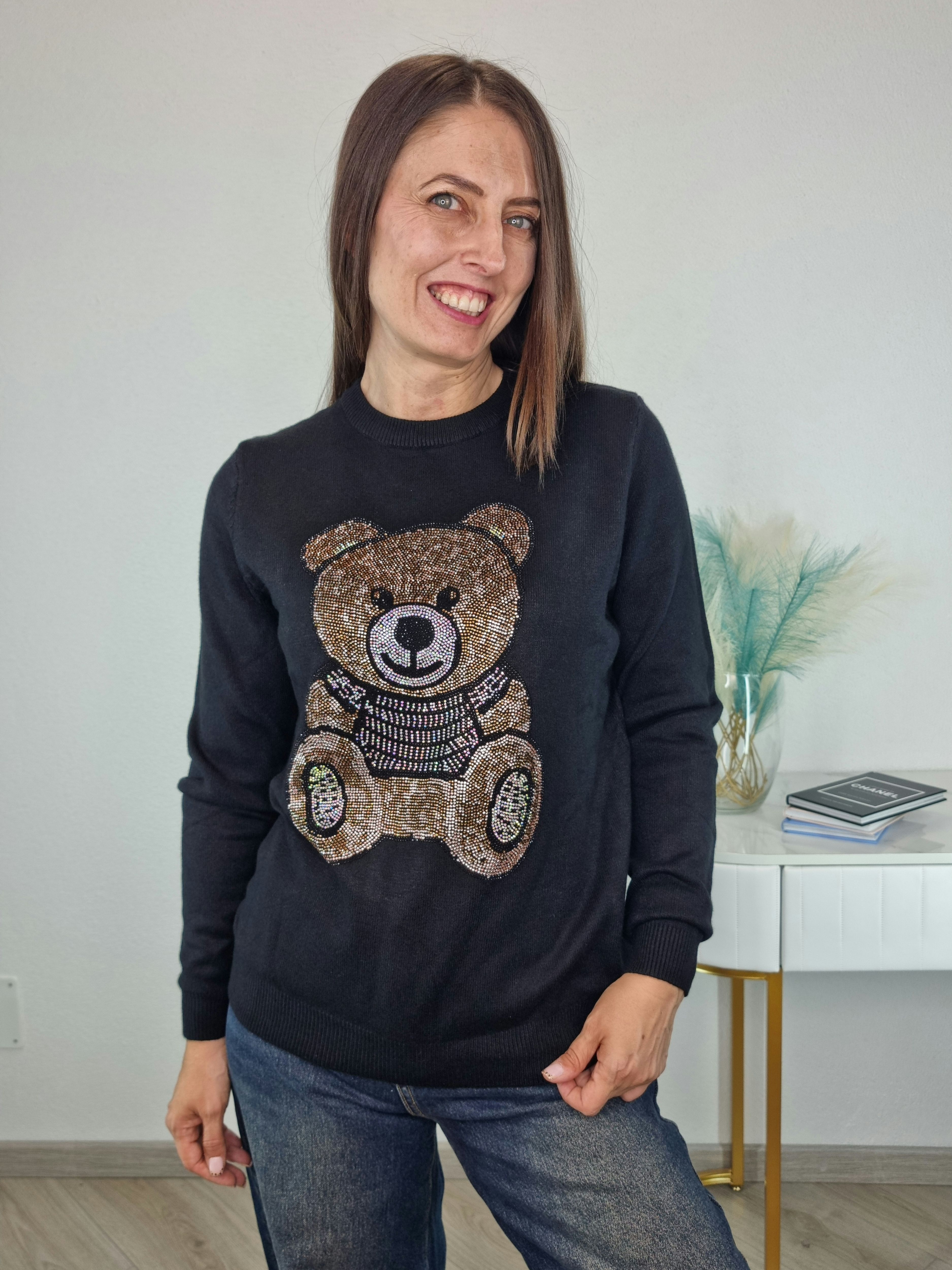 PULL CIVICO TEDDY NERO
