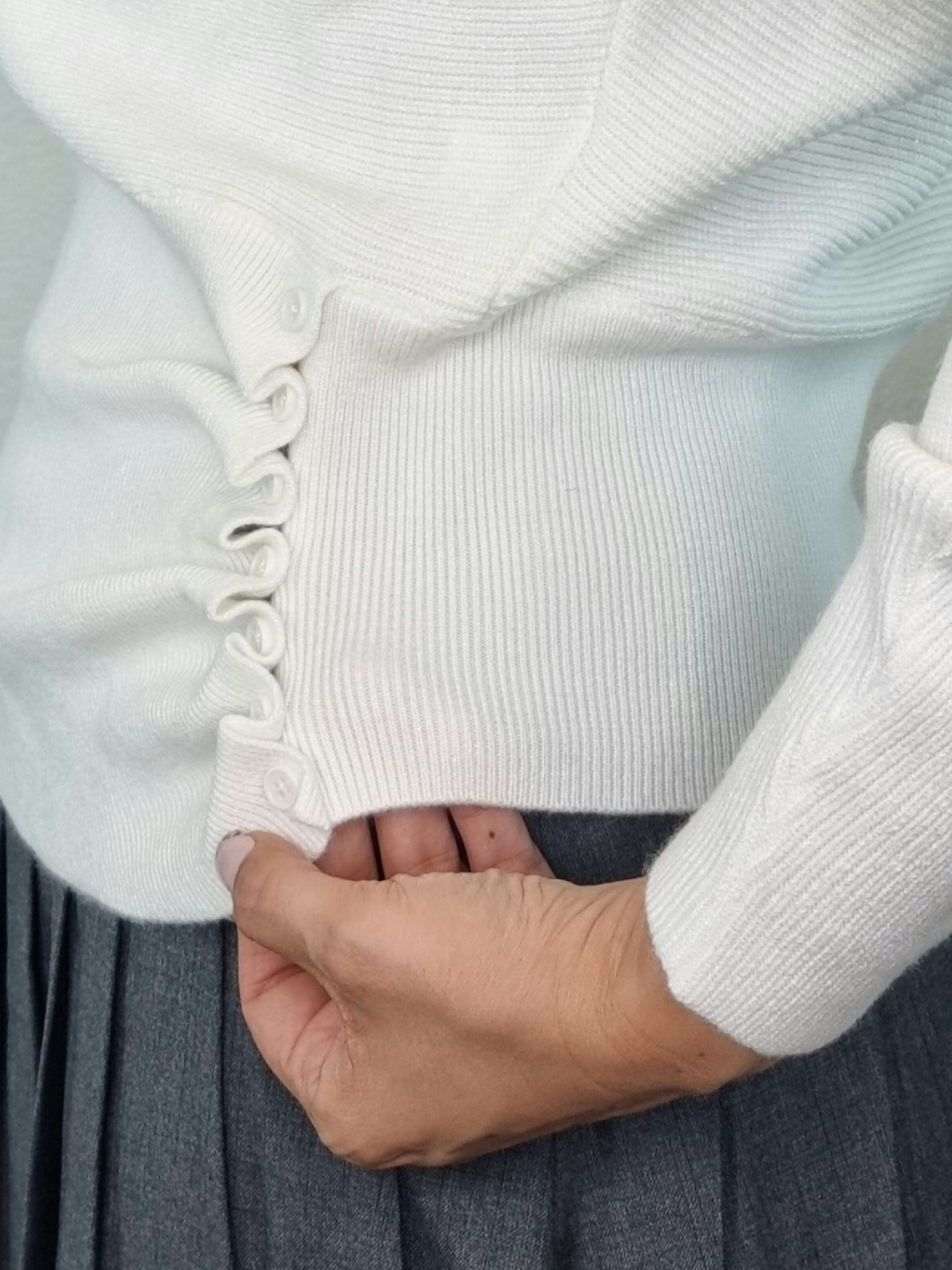 PULL CIVICO BOTTONI BIANCO