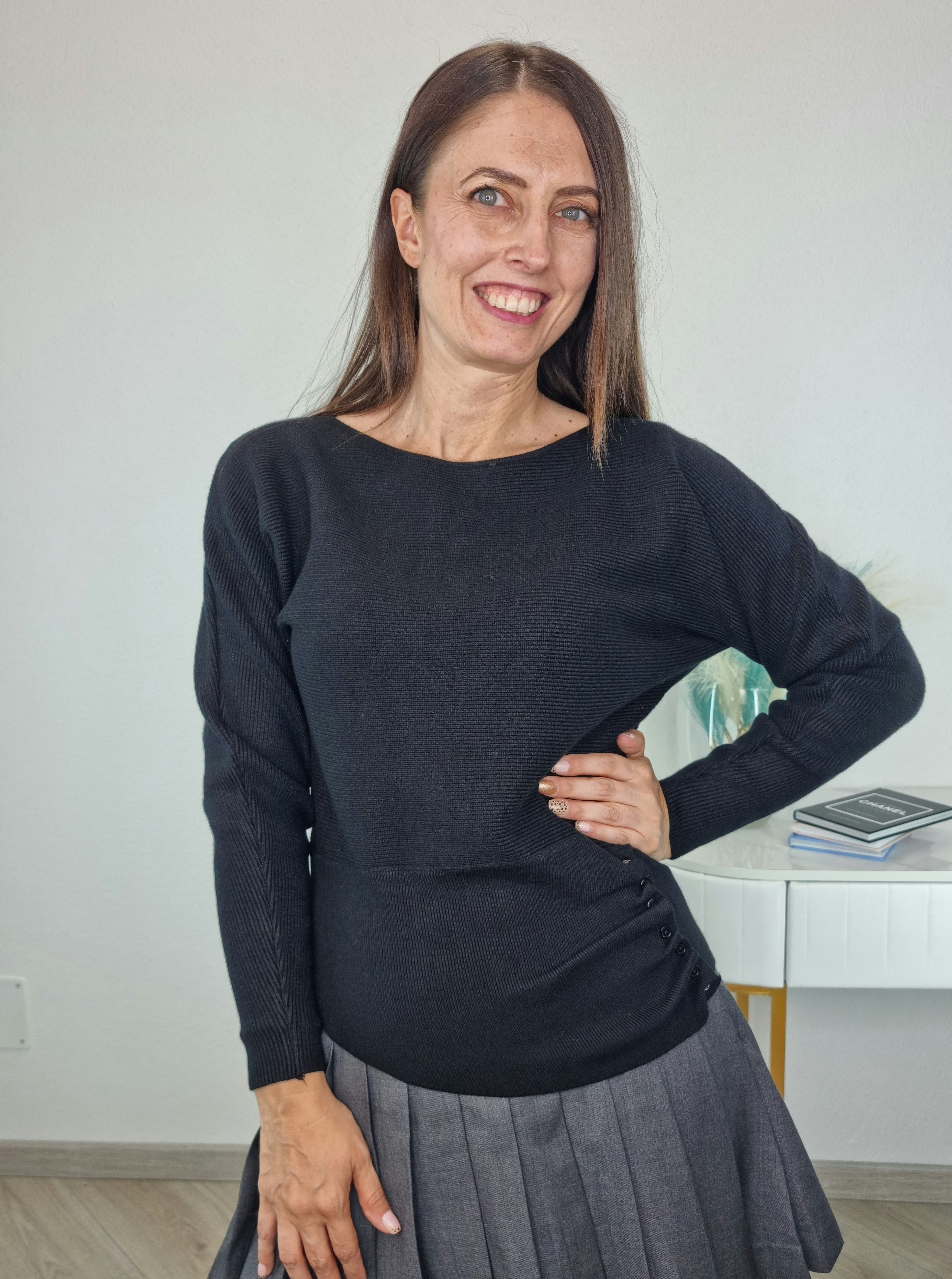 PULL CIVICO BOTTONI NERO