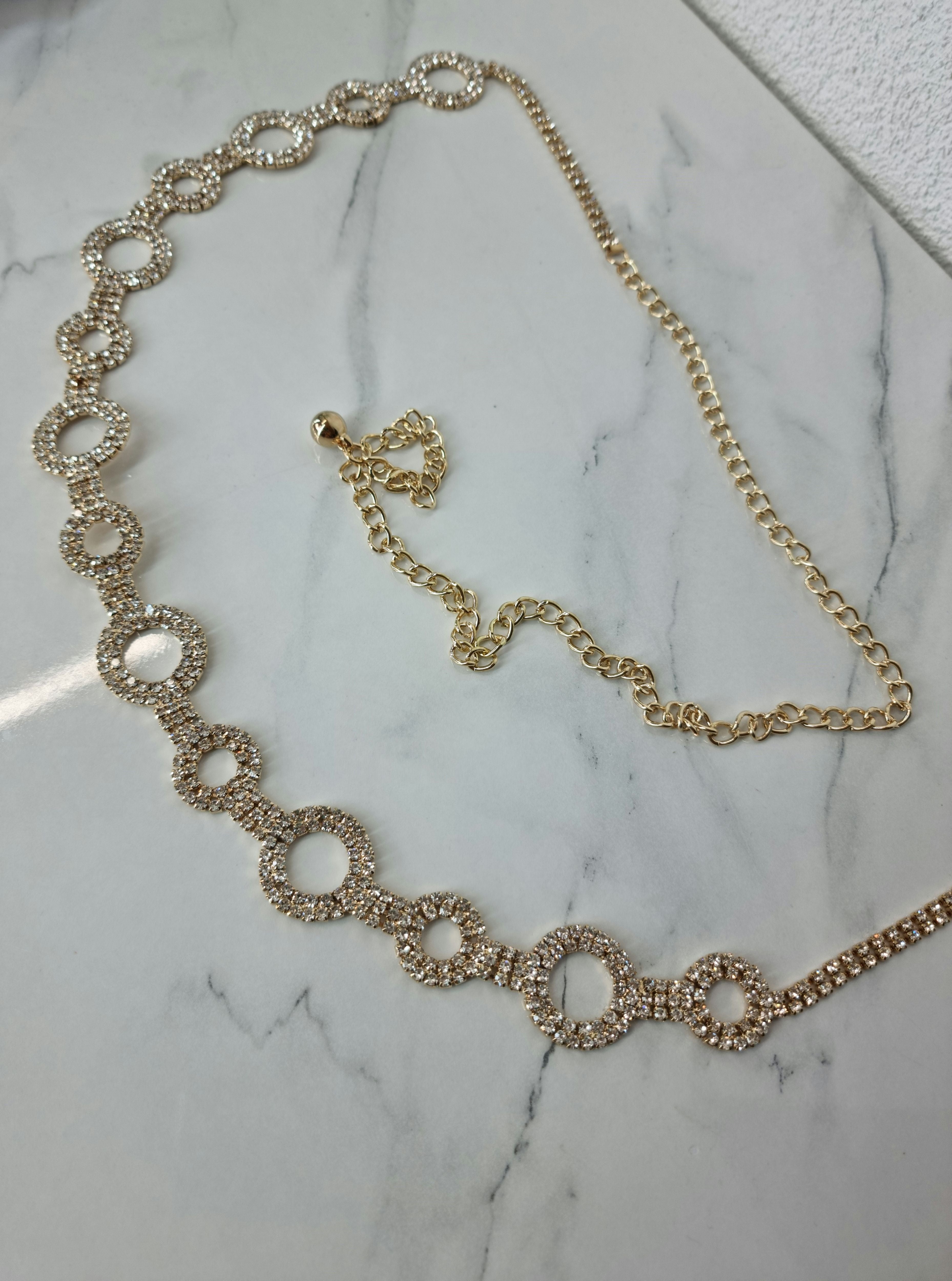 CINTURA STRASS GOLD