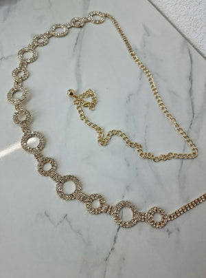 CINTURA STRASS GOLD