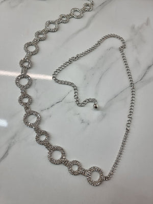 CINTURA STRASS SILVER