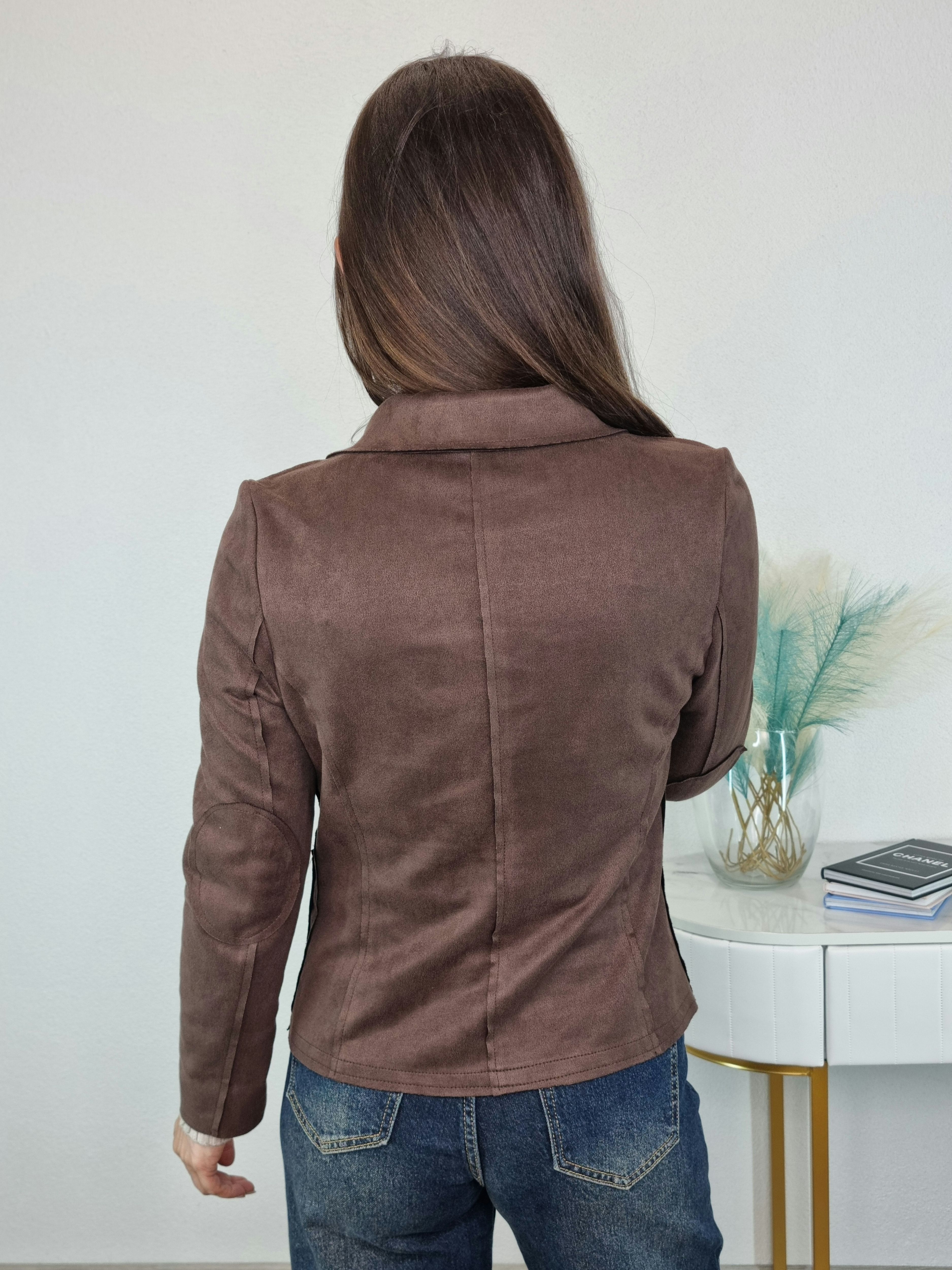 BLAZER SCAMOSCIATO MORO