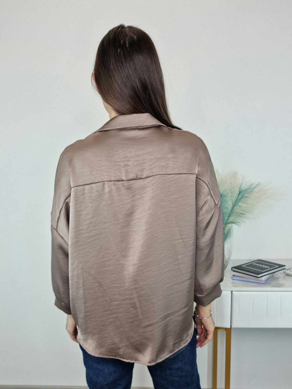 CAMICIA SATIN TAUPE