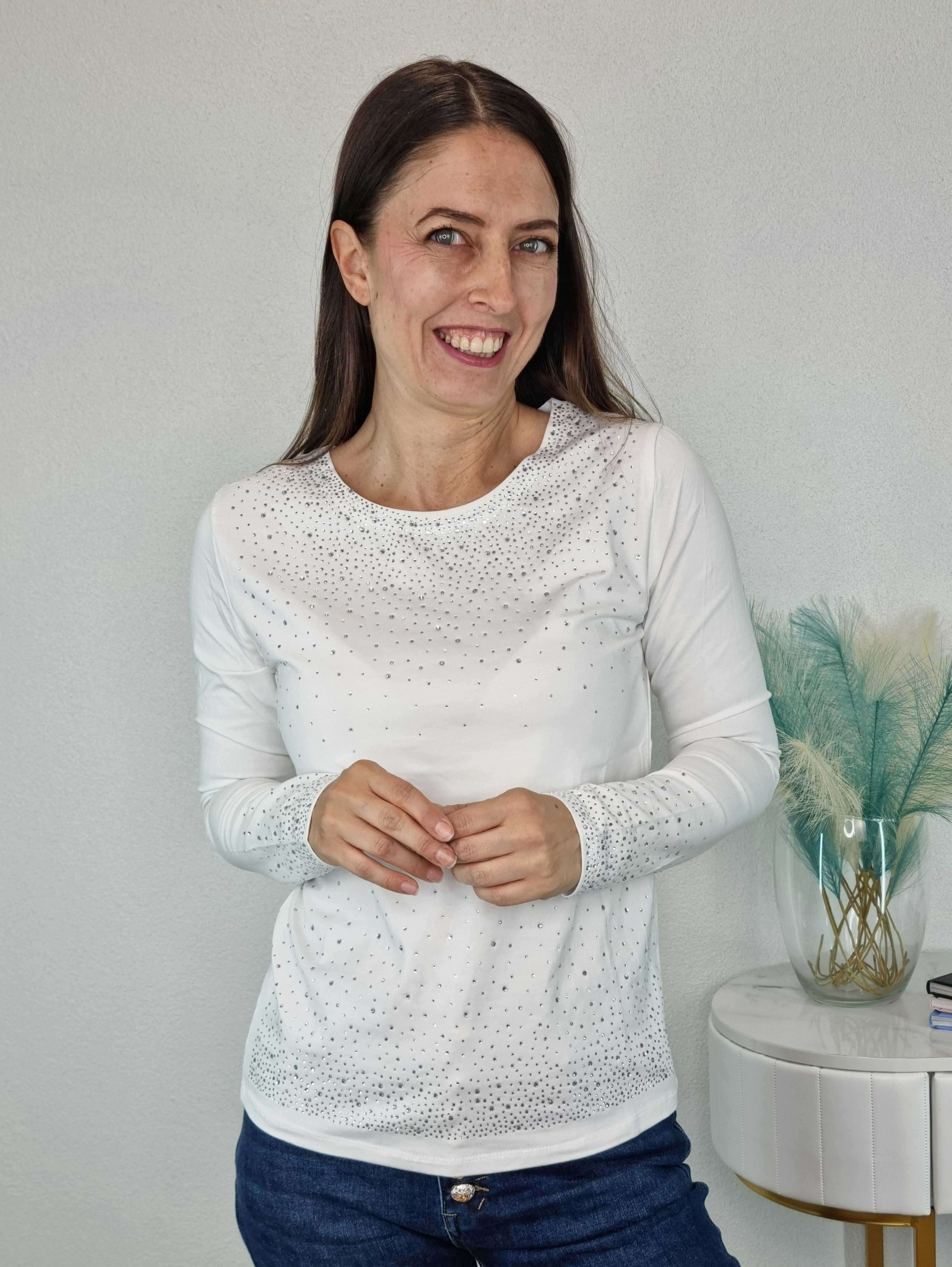 T-SHIRT STRASS BIANCA