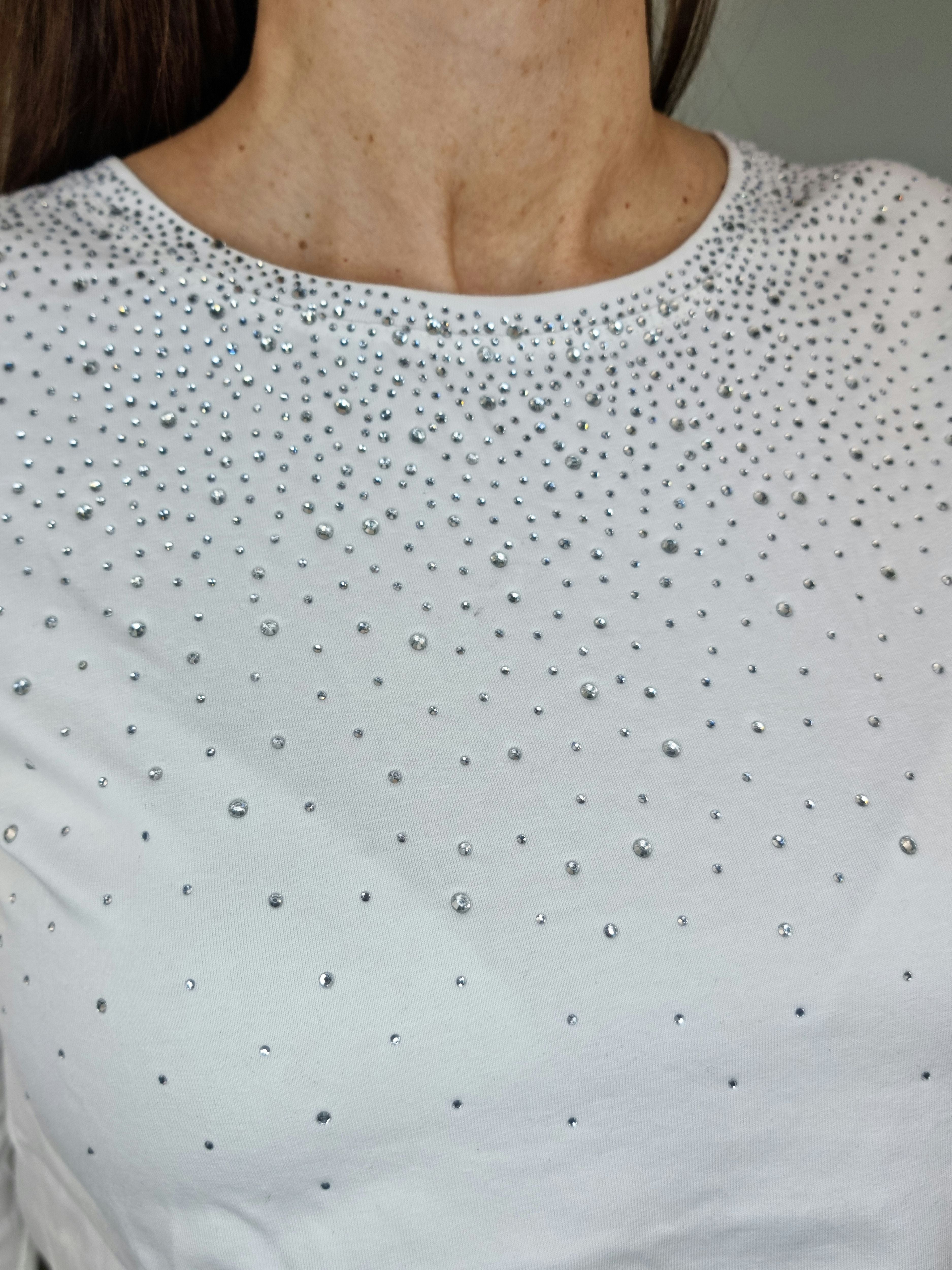 T-SHIRT STRASS BIANCA