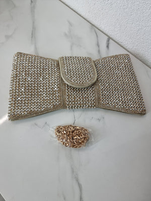 POCHETTE STRASS ORO