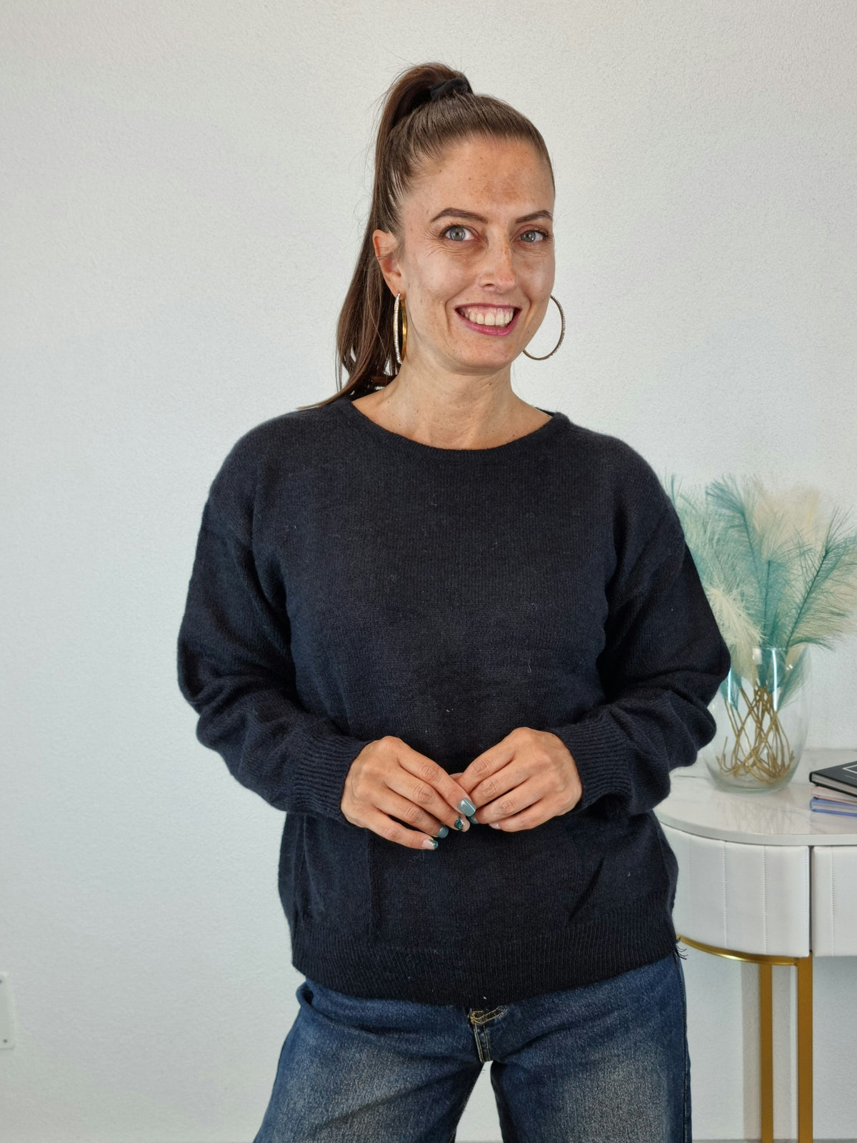 PULL FIOCCO PIZZO NERO