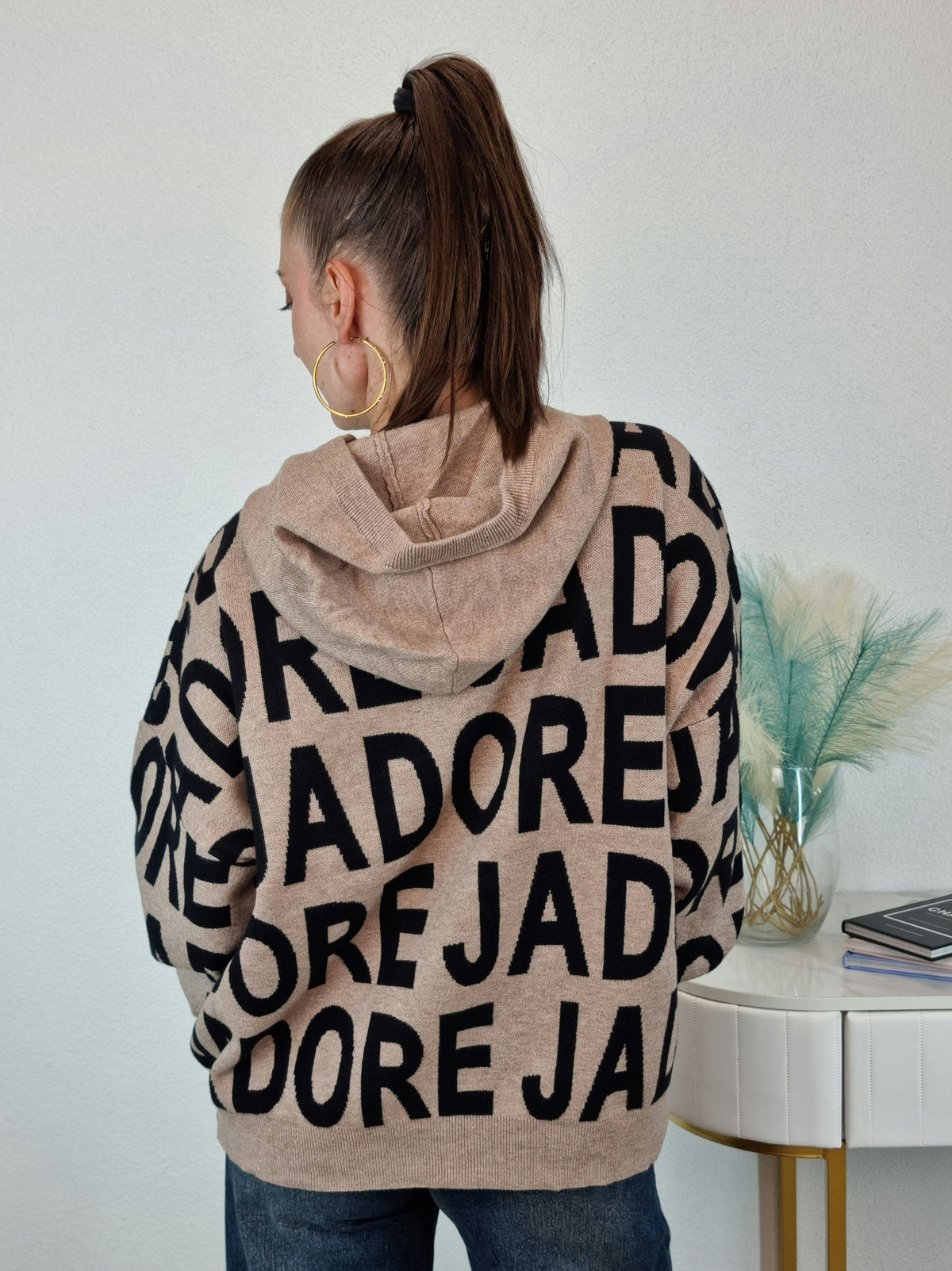 PULL J'ADORE STRASS