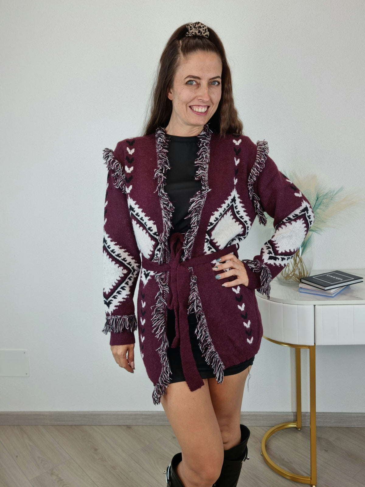 CARDIGAN ALTEA BORGOGNA