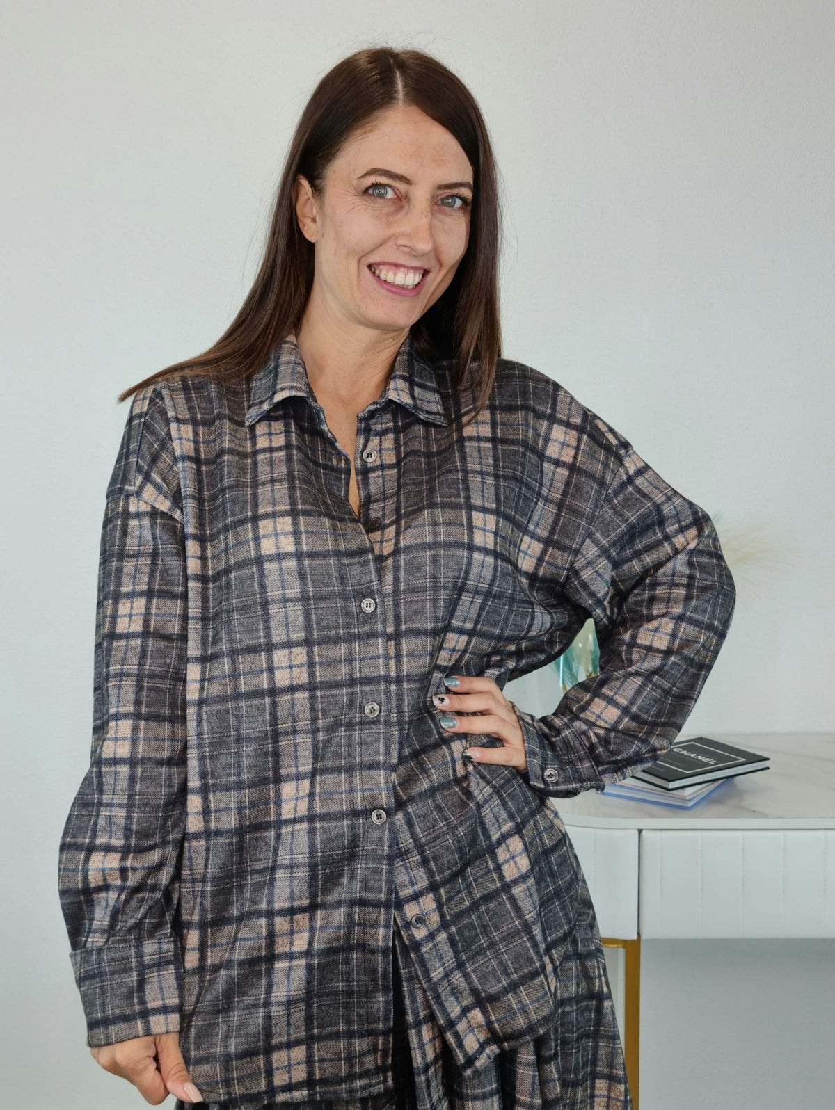 CAMICIA CHECK GRIGIA