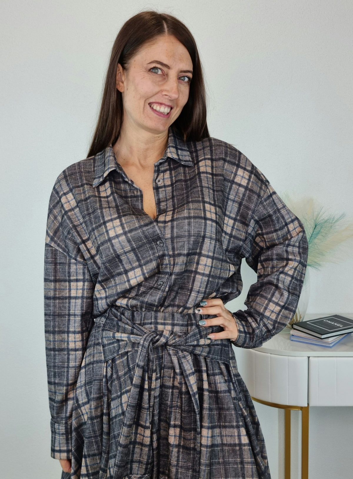 CAMICIA CHECK GRIGIA