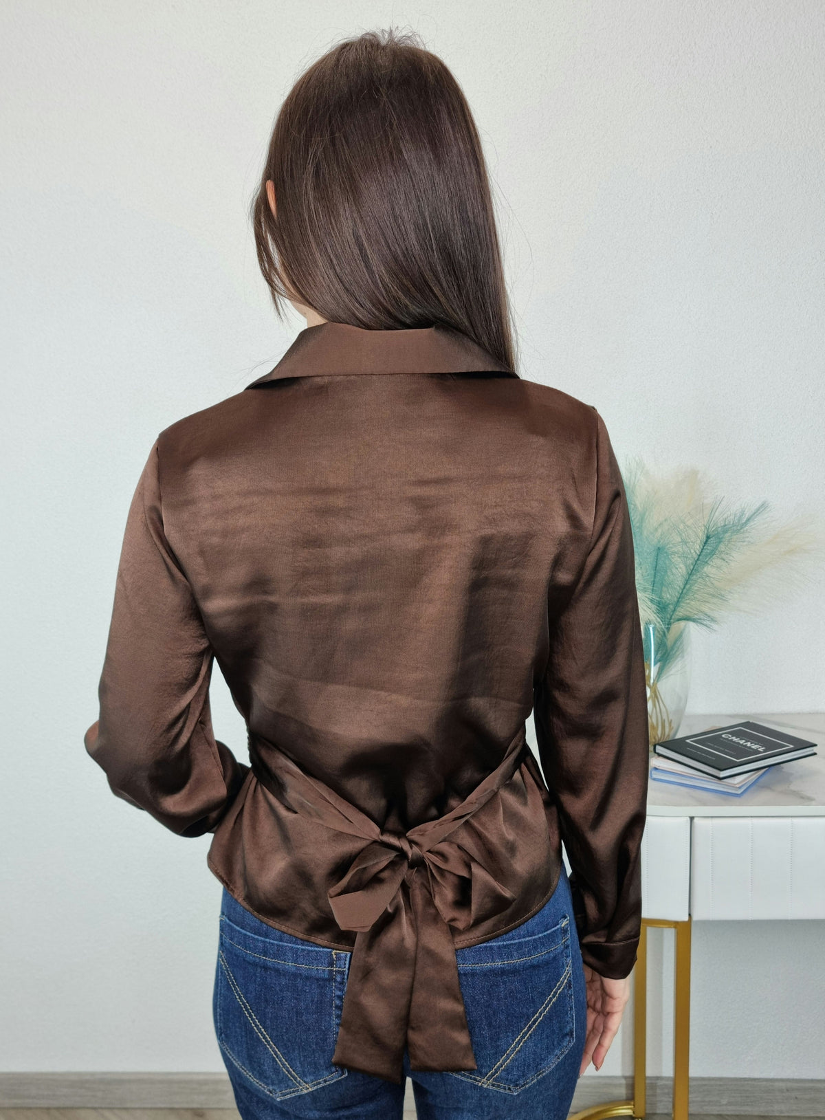 CAMICIA SATIN MORO