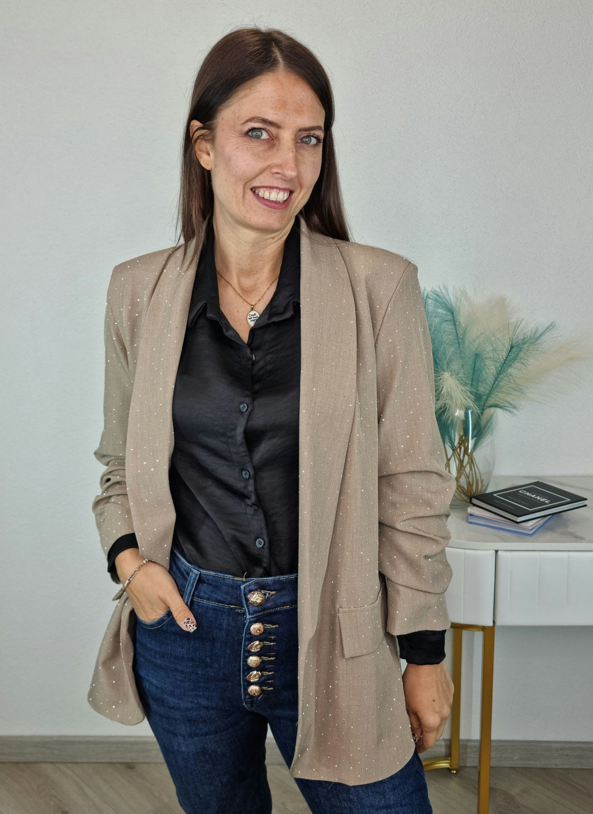 BLAZER BEIGE PUNTI LUCE