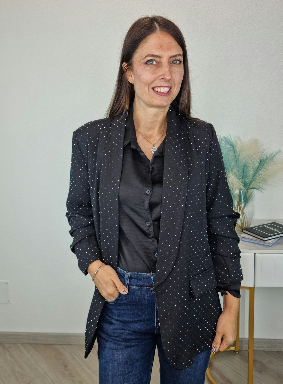 BLAZER NERO PUNTI LUCE