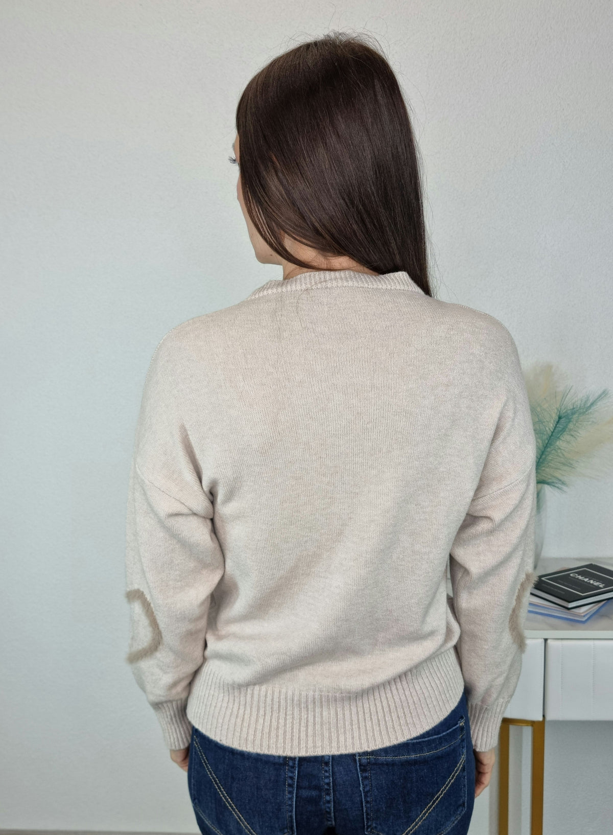 PULL CUORI BEIGE