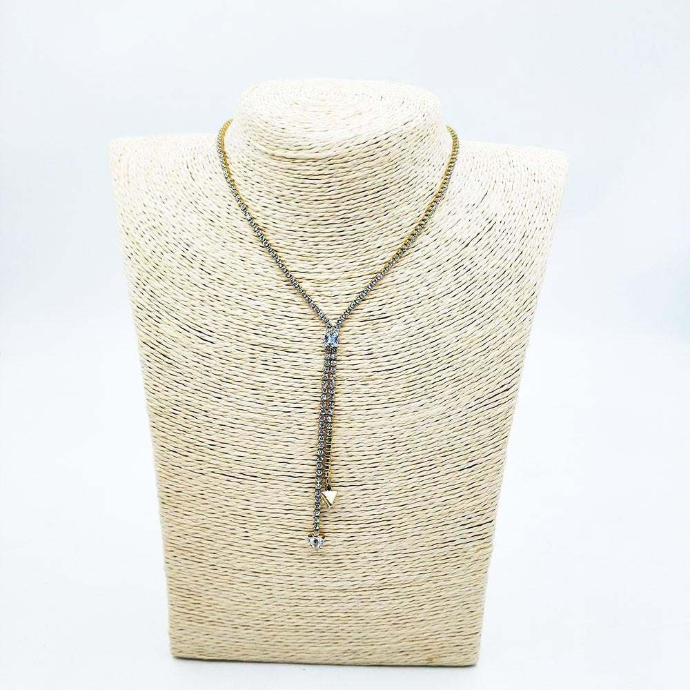 Collana strass oro