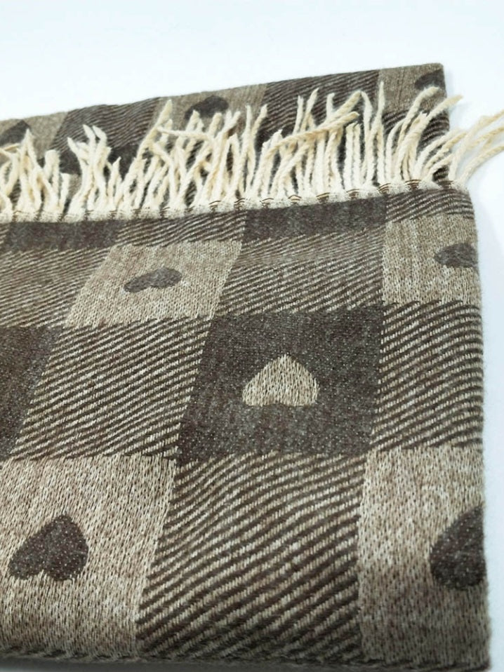 Sciarpa cuori frange