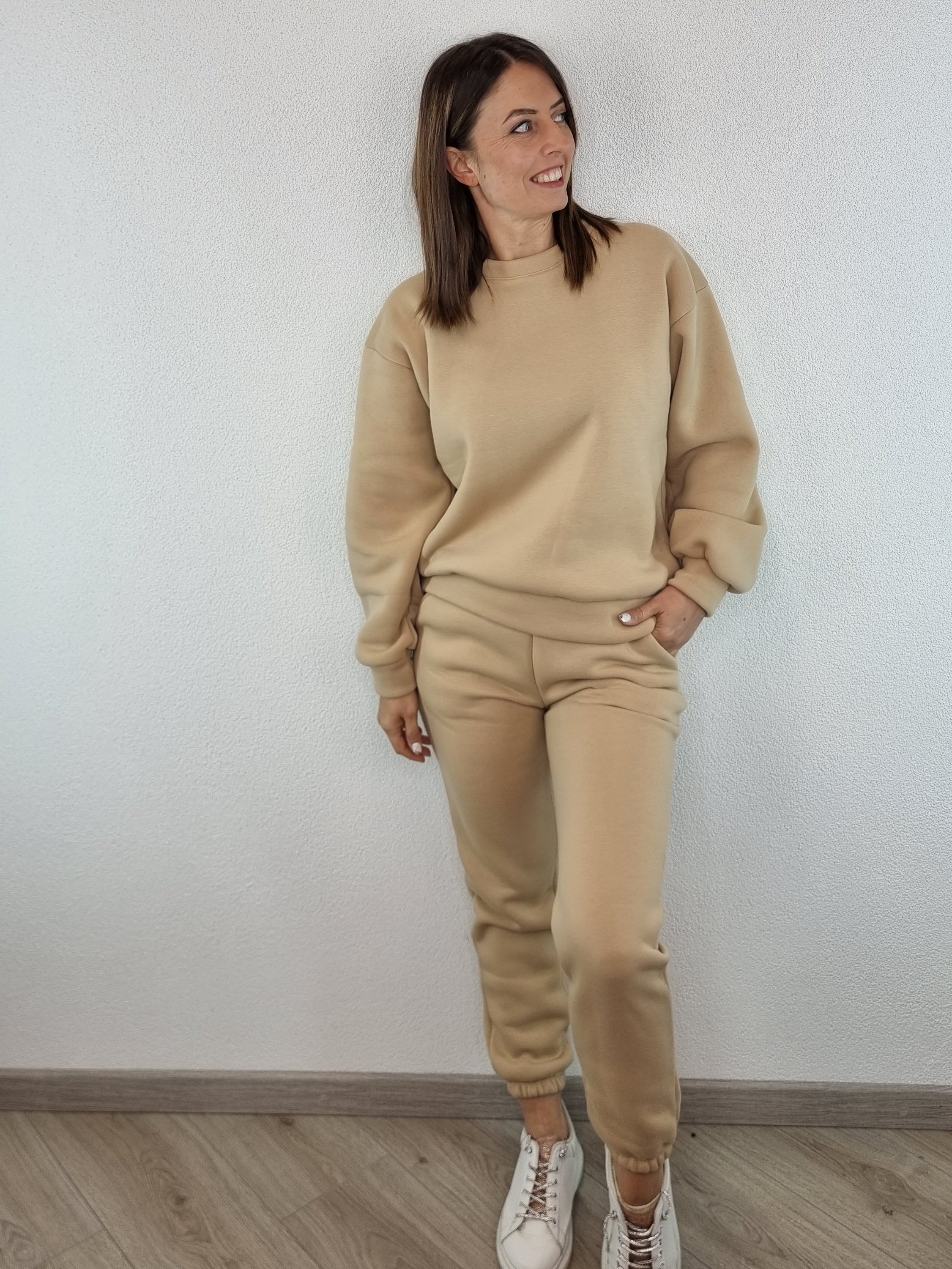 Tuta basic cammello